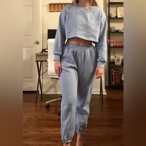 Light blue matching sweat suit